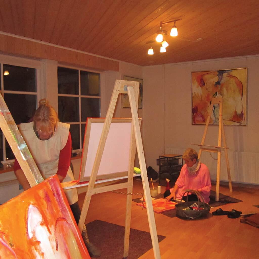 Malerworkshop i klinik Stjerneenergi damer maler